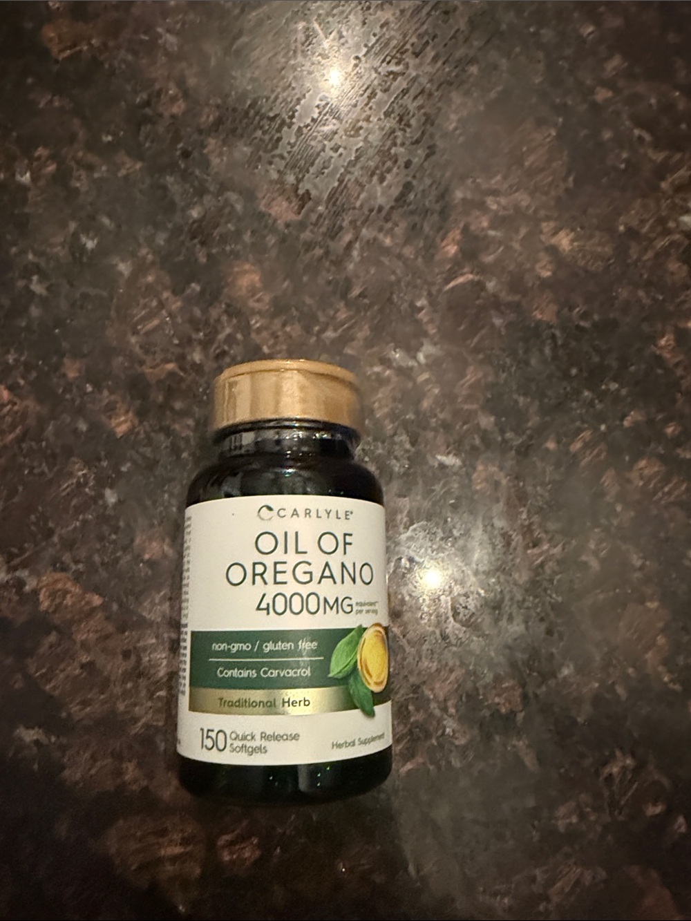Carlyle Oil of Oregano 4000mg - Green & Gold Bottle